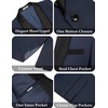 image:imageCOOFANDY Mens Tuxedo Suit Set Slim Fit 2 Piece Dress Suit Shawl Lapel Tuxedo Jacket Pants for Wedding Dinner Prom PartyNavy