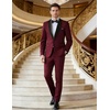 image:imageCOOFANDY Mens Tuxedo Suit Set Slim Fit 2 Piece Dress Suit Shawl Lapel Tuxedo Jacket Pants for Wedding Dinner Prom PartyWine Red