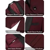 image:imageCOOFANDY Mens Tuxedo Suit Set Slim Fit 2 Piece Dress Suit Shawl Lapel Tuxedo Jacket Pants for Wedding Dinner Prom PartyWine Red