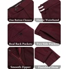 image:imageCOOFANDY Mens Tuxedo Suit Set Slim Fit 2 Piece Dress Suit Shawl Lapel Tuxedo Jacket Pants for Wedding Dinner Prom PartyWine Red