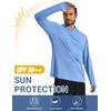 image:imageCOOFANDY Mens UPF 50 Fishing Shirt Lightweight Quick Dry UV Sun Protection Hoodie Long Sleeve SPF Hiking Running Rash GuardAlight Blue