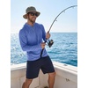 image:imageCOOFANDY Mens UPF 50 Fishing Shirt Lightweight Quick Dry UV Sun Protection Hoodie Long Sleeve SPF Hiking Running Rash GuardBlue