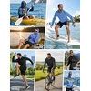 image:imageCOOFANDY Mens UPF 50 Fishing Shirt Lightweight Quick Dry UV Sun Protection Hoodie Long Sleeve SPF Hiking Running Rash GuardBlue
