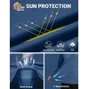 image:imageCOOFANDY Mens UPF 50 Fishing Shirt Lightweight Quick Dry UV Sun Protection Hoodie Long Sleeve SPF Hiking Running Rash GuardDark Blue