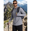 image:imageCOOFANDY Mens UPF 50 Fishing Shirt Lightweight Quick Dry UV Sun Protection Hoodie Long Sleeve SPF Hiking Running Rash GuardLight Gray