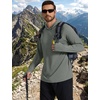 image:imageCOOFANDY Mens UPF 50 Fishing Shirt Lightweight Quick Dry UV Sun Protection Hoodie Long Sleeve SPF Hiking Running Rash GuardMilitary Green