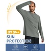 image:imageCOOFANDY Mens UPF 50 Fishing Shirt Lightweight Quick Dry UV Sun Protection Hoodie Long Sleeve SPF Hiking Running Rash GuardMilitary Green