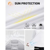image:imageCOOFANDY Mens UPF 50 Fishing Shirt Lightweight Quick Dry UV Sun Protection Hoodie Long Sleeve SPF Hiking Running Rash GuardWhite