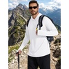 image:imageCOOFANDY Mens UPF 50 Fishing Shirt Lightweight Quick Dry UV Sun Protection Hoodie Long Sleeve SPF Hiking Running Rash GuardWhite