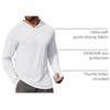 image:imageCOOFANDY Mens UPF 50 Hoodie Shirts Long Sleeve Rash Guard Sun Protection Fishing Shirts Lightweight Quick Dry Hoodies2 Packblackwhite