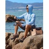 image:imageCOOFANDY Mens UPF 50 Hoodie Shirts Long Sleeve Rash Guard Sun Protection Fishing Shirts Lightweight Quick Dry Hoodies2 Packlight Bluegray