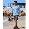 image:imageCOOFANDY Mens UPF 50 Hoodie Shirts Long Sleeve Rash Guard Sun Protection Fishing Shirts Lightweight Quick Dry Hoodies2 Packlight Bluegray
