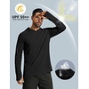 image:imageCOOFANDY Mens UPF 50 Hoodie Shirts Long Sleeve Rash Guard Sun Protection Fishing Shirts Lightweight Quick Dry HoodiesBlack