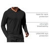 image:imageCOOFANDY Mens UPF 50 Hoodie Shirts Long Sleeve Rash Guard Sun Protection Fishing Shirts Lightweight Quick Dry HoodiesBlack