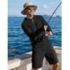 image:imageCOOFANDY Mens UPF 50 Hoodie Shirts Long Sleeve Rash Guard Sun Protection Fishing Shirts Lightweight Quick Dry HoodiesBlack