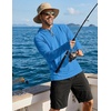 image:imageCOOFANDY Mens UPF 50 Hoodie Shirts Long Sleeve Rash Guard Sun Protection Fishing Shirts Lightweight Quick Dry HoodiesBlue