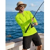 image:imageCOOFANDY Mens UPF 50 Hoodie Shirts Long Sleeve Rash Guard Sun Protection Fishing Shirts Lightweight Quick Dry HoodiesFluorescent Green
