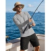 image:imageCOOFANDY Mens UPF 50 Hoodie Shirts Long Sleeve Rash Guard Sun Protection Fishing Shirts Lightweight Quick Dry HoodiesLight Gray