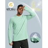 image:imageCOOFANDY Mens UPF 50 Hoodie Shirts Long Sleeve Rash Guard Sun Protection Fishing Shirts Lightweight Quick Dry HoodiesMint Green