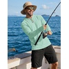 image:imageCOOFANDY Mens UPF 50 Hoodie Shirts Long Sleeve Rash Guard Sun Protection Fishing Shirts Lightweight Quick Dry HoodiesMint Green
