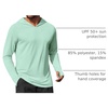 image:imageCOOFANDY Mens UPF 50 Hoodie Shirts Long Sleeve Rash Guard Sun Protection Fishing Shirts Lightweight Quick Dry HoodiesMint Green