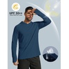 image:imageCOOFANDY Mens UPF 50 Hoodie Shirts Long Sleeve Rash Guard Sun Protection Fishing Shirts Lightweight Quick Dry HoodiesNavy Blue