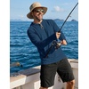 image:imageCOOFANDY Mens UPF 50 Hoodie Shirts Long Sleeve Rash Guard Sun Protection Fishing Shirts Lightweight Quick Dry HoodiesNavy Blue