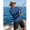 image:imageCOOFANDY Mens UPF 50 Hoodie Shirts Long Sleeve Rash Guard Sun Protection Fishing Shirts Lightweight Quick Dry HoodiesOcean Blue