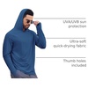 image:imageCOOFANDY Mens UPF 50 Hoodie Shirts Long Sleeve Rash Guard Sun Protection Fishing Shirts Lightweight Quick Dry HoodiesOcean Blue