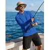 image:imageCOOFANDY Mens UPF 50 Hoodie Shirts Long Sleeve Rash Guard Sun Protection Fishing Shirts Lightweight Quick Dry HoodiesRoyal Blue