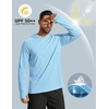 image:imageCOOFANDY Mens UPF 50 Hoodie Shirts Long Sleeve Rash Guard Sun Protection Fishing Shirts Lightweight Quick Dry HoodiesSky Blue