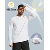 image:imageCOOFANDY Mens UPF 50 Hoodie Shirts Long Sleeve Rash Guard Sun Protection Fishing Shirts Lightweight Quick Dry HoodiesWhite