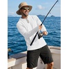 image:imageCOOFANDY Mens UPF 50 Hoodie Shirts Long Sleeve Rash Guard Sun Protection Fishing Shirts Lightweight Quick Dry HoodiesWhite