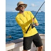 image:imageCOOFANDY Mens UPF 50 Hoodie Shirts Long Sleeve Rash Guard Sun Protection Fishing Shirts Lightweight Quick Dry HoodiesYellow