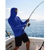 image:imageCOOFANDY Mens UPF 50 Sun Protection Hoodie with Mask Lightweight Long Sleeve SPF Fishing Shirts UV Hiking Running Rash GuardRoyal Blue
