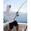 image:imageCOOFANDY Mens UPF 50 Sun Protection Hoodie with Mask Lightweight Long Sleeve SPF Fishing Shirts UV Hiking Running Rash GuardWhite