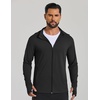 image:imageCOOFANDY Mens UPF 50 Sun Protection Lightweight Full Zip Hoodie Jacket Long Sleeve Fishing Hiking Performance ShirtBlack