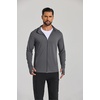 image:imageCOOFANDY Mens UPF 50 Sun Protection Lightweight Full Zip Hoodie Jacket Long Sleeve Fishing Hiking Performance ShirtDark Grey
