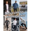 image:imageCOOFANDY Mens UPF 50 Sun Protection Lightweight Full Zip Hoodie Jacket Long Sleeve Fishing Hiking Performance ShirtGrey Green