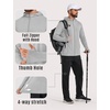 image:imageCOOFANDY Mens UPF 50 Sun Protection Lightweight Full Zip Hoodie Jacket Long Sleeve Fishing Hiking Performance ShirtLight Grey
