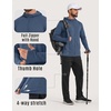 image:imageCOOFANDY Mens UPF 50 Sun Protection Lightweight Full Zip Hoodie Jacket Long Sleeve Fishing Hiking Performance ShirtNavy Blue
