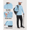 image:imageCOOFANDY Mens UPF 50 Sun Protection Lightweight Full Zip Hoodie Jacket Long Sleeve Fishing Hiking Performance ShirtSky Blue