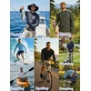image:imageCOOFANDY Mens UPF 50 Sun Shirt Long Sleeve Fishing Shirt UV Protection Hoodie Summer Running Hiking Hooded Rash GuardLemon Green