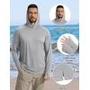 image:imageCOOFANDY Mens UPF 50 Sun Shirt Long Sleeve Fishing Shirt UV Protection Hoodie Summer Running Hiking Hooded Rash GuardLight Gray