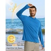 image:imageCOOFANDY Mens UPF 50 Sun Shirt Long Sleeve Fishing Shirt UV Protection Hoodie Summer Running Hiking Hooded Rash GuardSea Blue