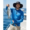 image:imageCOOFANDY Mens UPF 50 Sun Shirt Long Sleeve Fishing Shirt UV Protection Hoodie Summer Running Hiking Hooded Rash GuardSea Blue