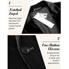 image:imageCOOFANDY Mens Velvet Blazer Notched Lapel Velour Suit Jacket One Button Tuxedo Jackets for Wedding Prom Party DinnerBlack