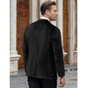 image:imageCOOFANDY Mens Velvet Blazer Notched Lapel Velour Suit Jacket One Button Tuxedo Jackets for Wedding Prom Party DinnerBlack