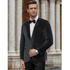 image:imageCOOFANDY Mens Velvet Blazer Notched Lapel Velour Suit Jacket One Button Tuxedo Jackets for Wedding Prom Party DinnerBlack