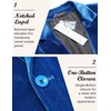 image:imageCOOFANDY Mens Velvet Blazer Notched Lapel Velour Suit Jacket One Button Tuxedo Jackets for Wedding Prom Party DinnerBlue